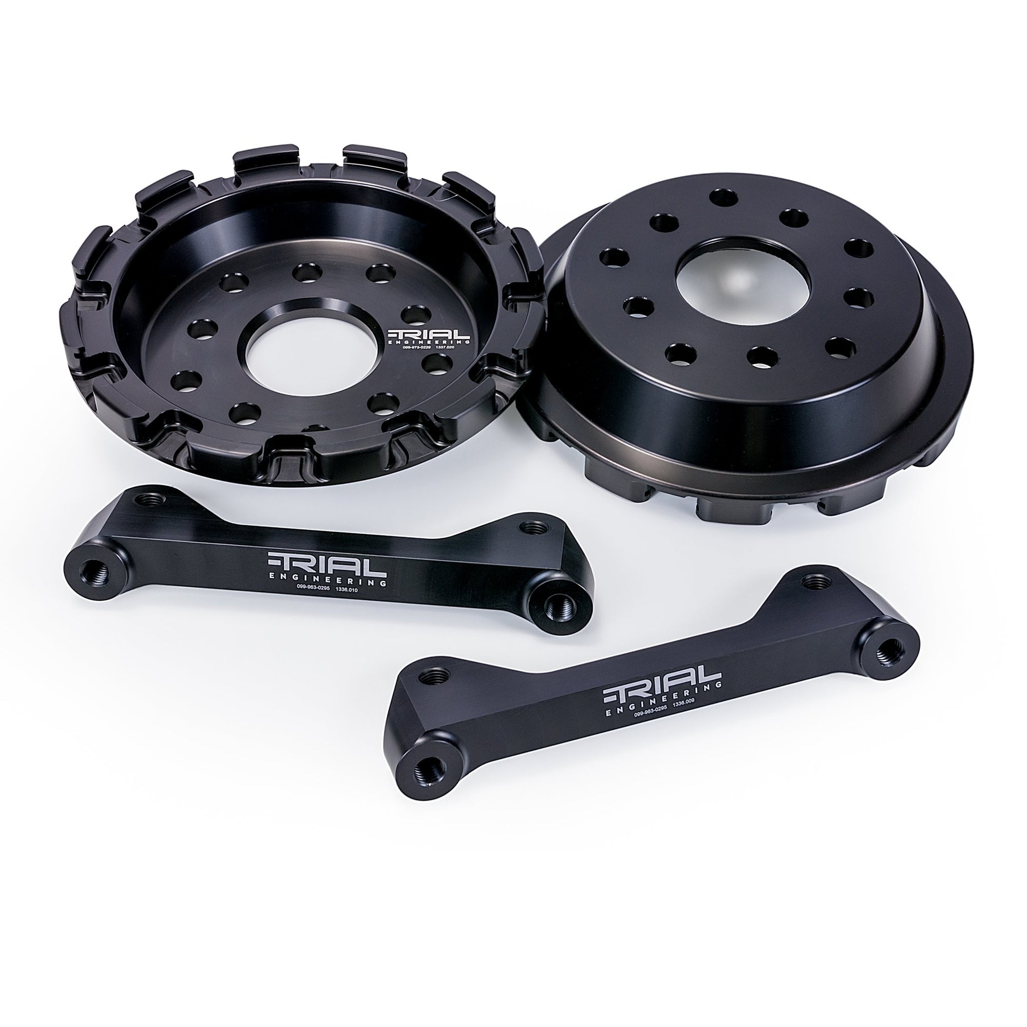 Radial Mount Brake Caliper Adapter Brackets And Aluminium Floating Rotor Hats For Subaru