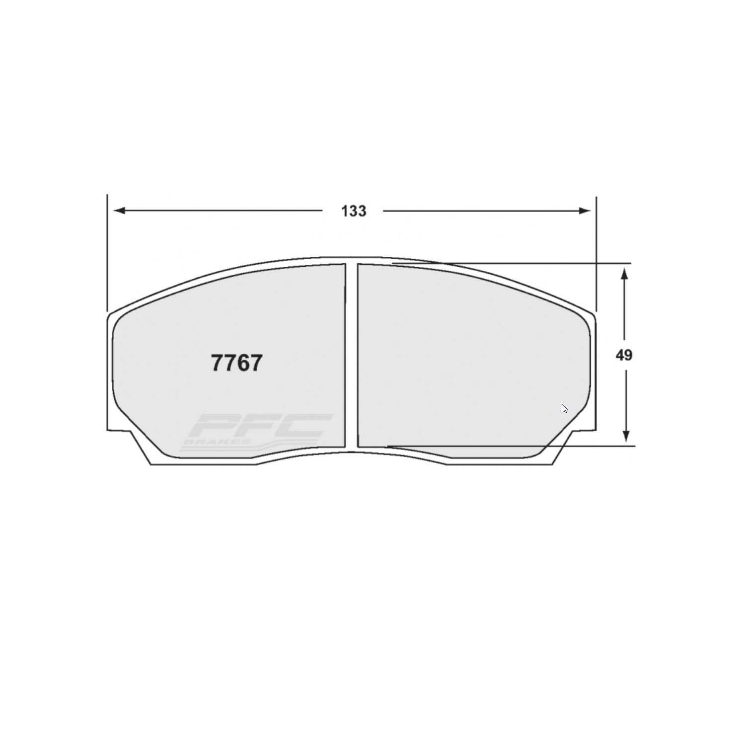 7767 RACE PAD SET - 11 CMPD 17 MM (SO)