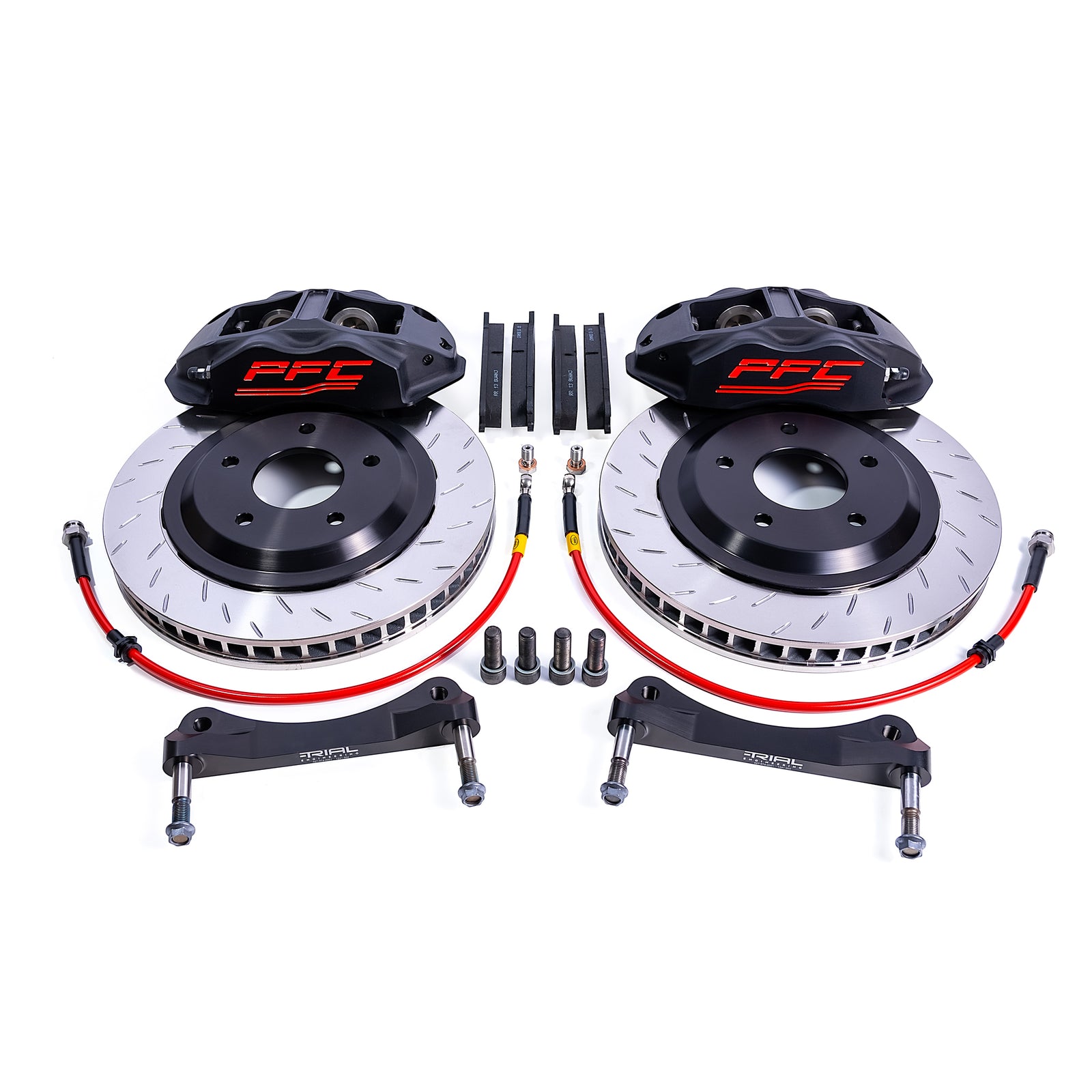 Complete Kit Of Parts For a Gravel Brake Kit Upgrade For Mitsubishi Evo Rally Car Anodised